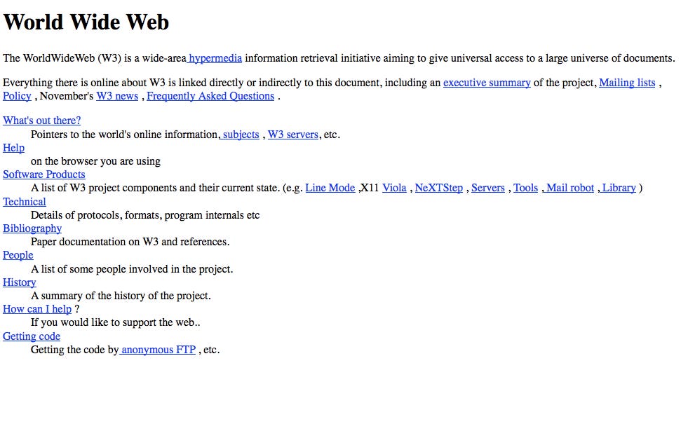 The first website written in 1992