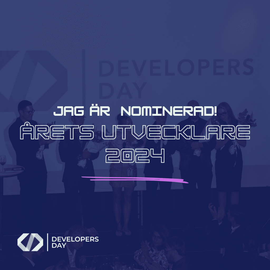Jonah Andersson, Sweden, Nominerad Utvecklare på Developers Day 2024